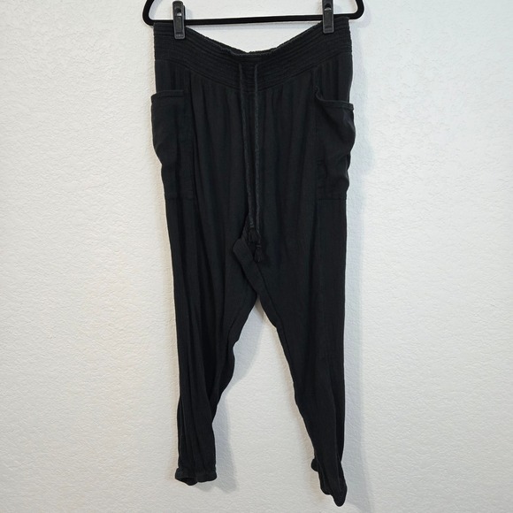 Aerie XL Women's Pants Black Jogger Drawstring Elastic Waist Harem Casual - Picture 1 of 5